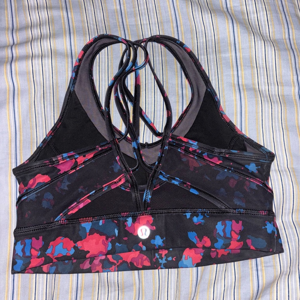 lululemon Athletica Black and Pink Sports Bra